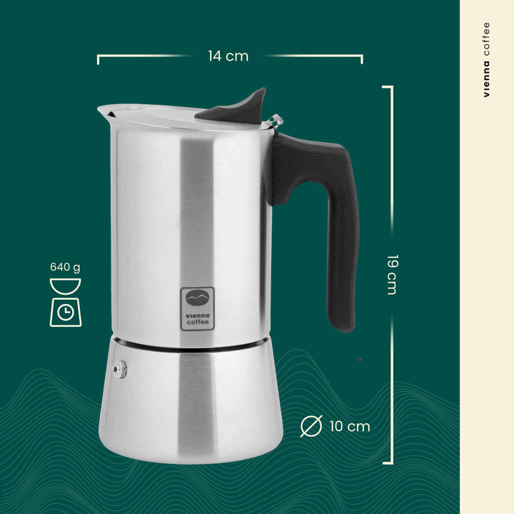 Voordeelset 6: Percolator Inductie 6-kops + Espressobonen - Viennacoffee - 500 gram